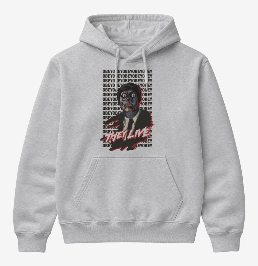 Poleron Canguro básico Gris Melange de They live