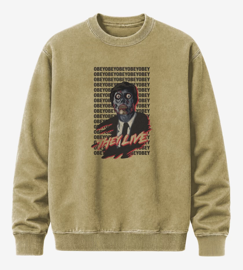 Poleron Polo Acid Wash Beige de They live
