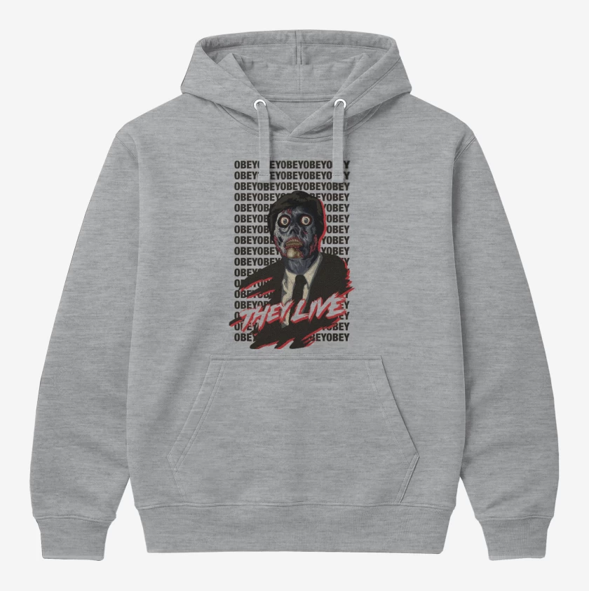 Polerón Canguro Gris Melange de They live