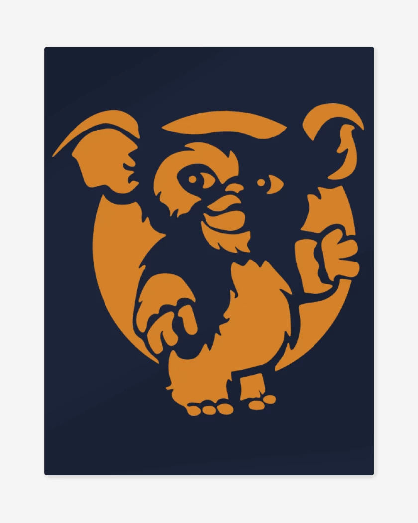 Print metalico Azul Marino de Gremlins Gizmo