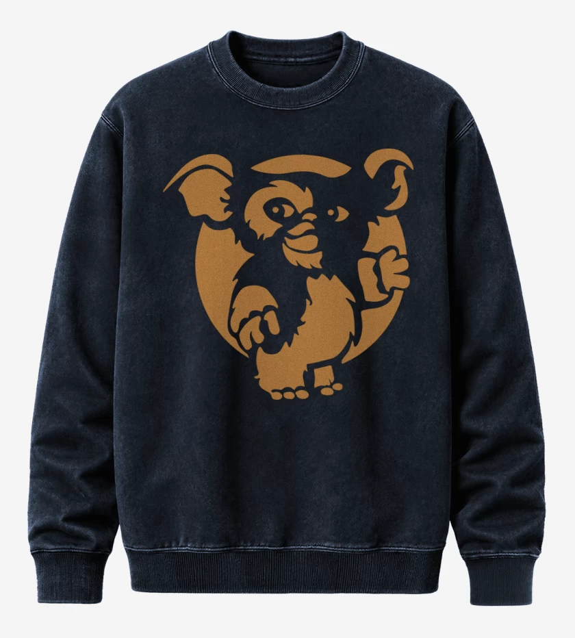 Poleron Polo Acid Wash Azul Marino de Gremlins Gizmo