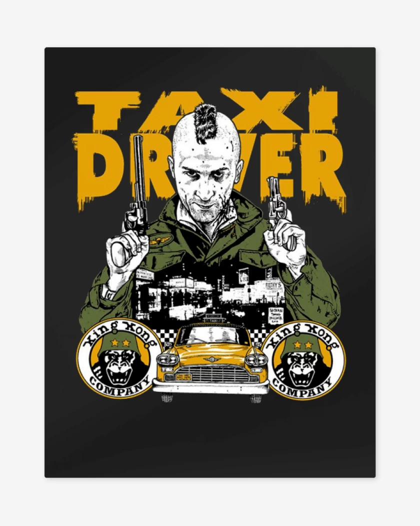 Print metalico Negro de Taxi Driver