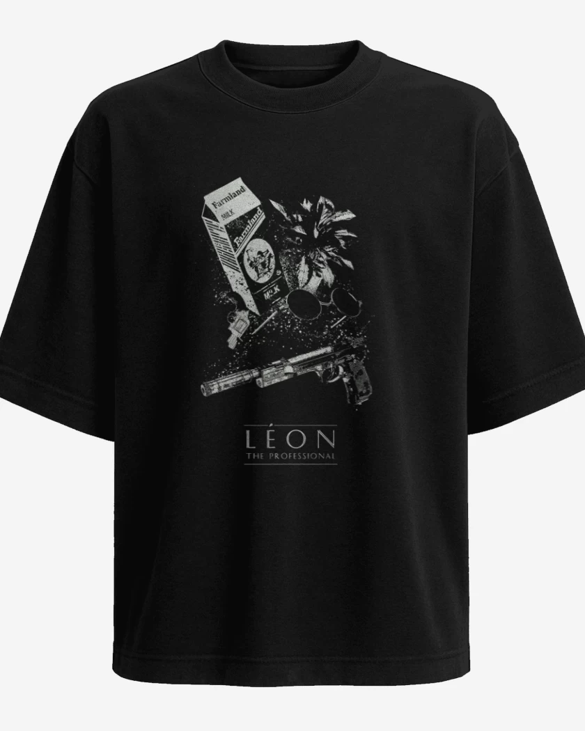 Polera Oversize Negro de Leon the professional
