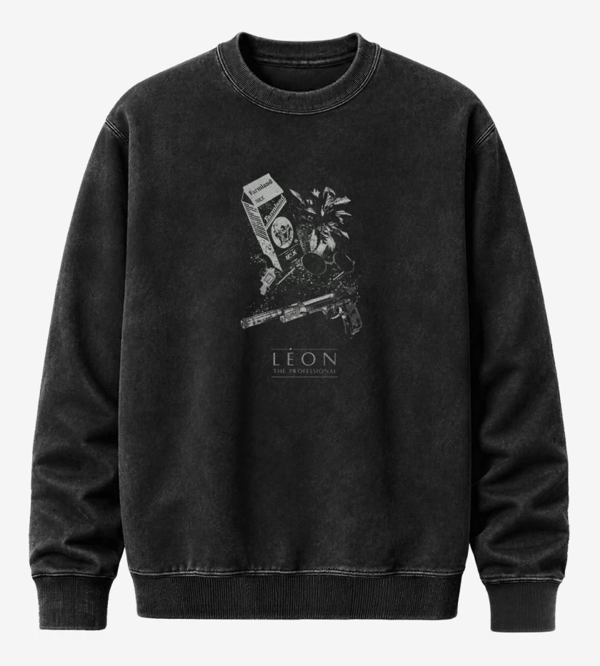 Poleron Polo Acid Wash Negro de Leon the professional