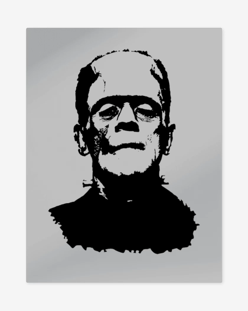 Print metalico Gris Melange de Frankenstein