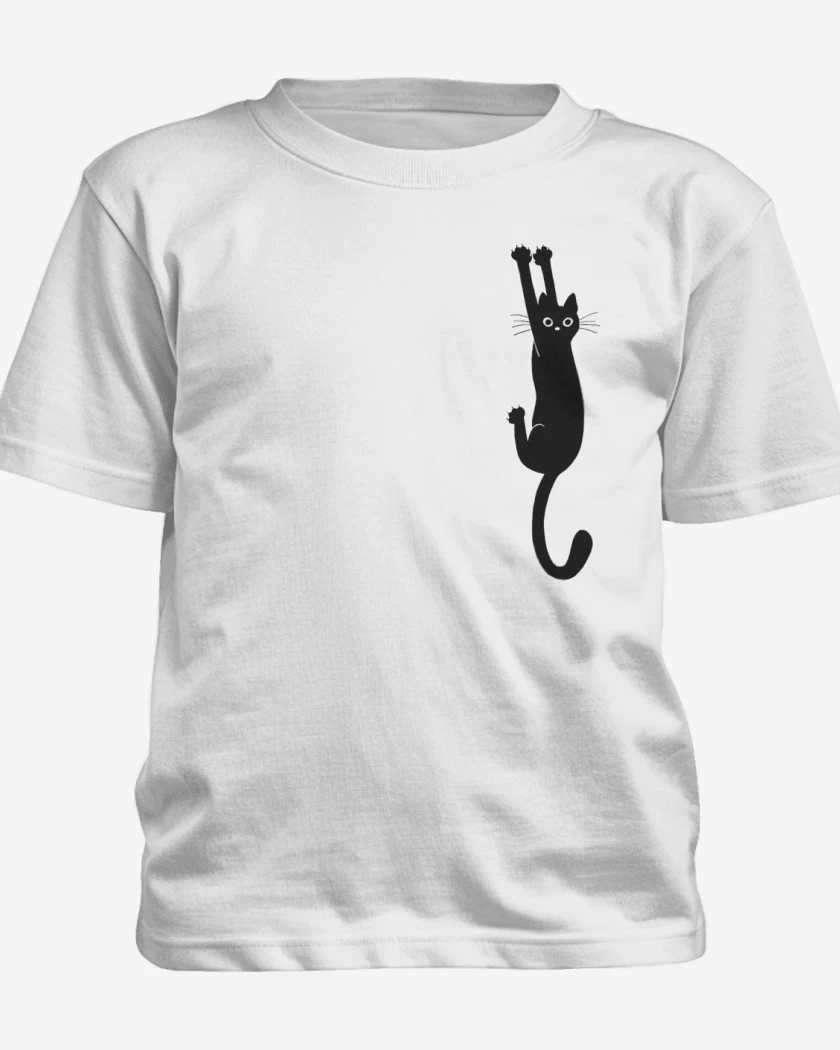 Polera de niño Blanco de Gat@ Negr@