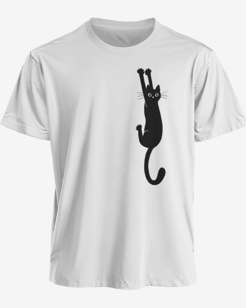 Polera premium Blanco de Gat@ Negr@