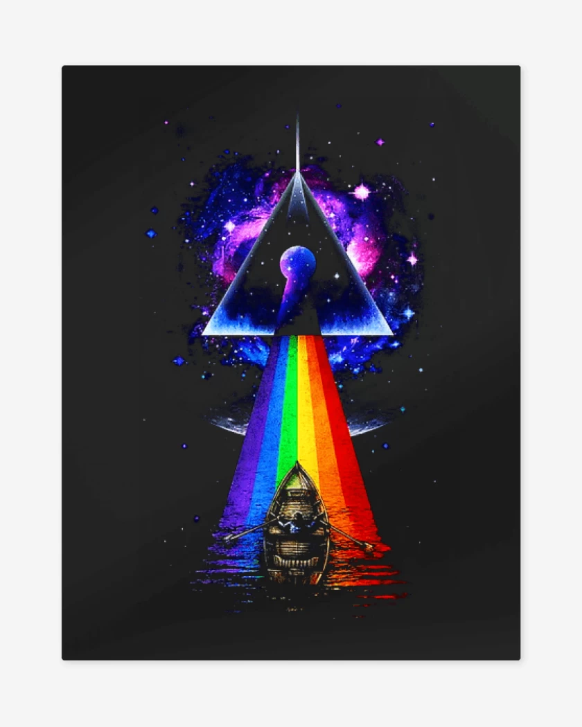 Print metalico Negro de Pink floyd 2