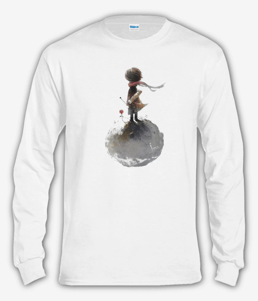 Polera manga larga Blanco de El principito