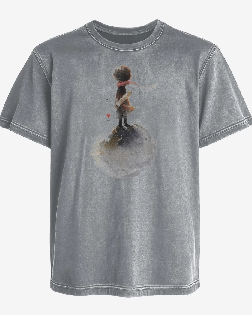 Polera desgastada Gris Melange de El principito