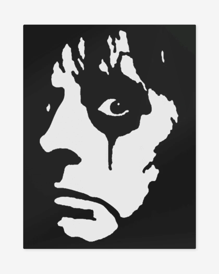 Print metalico Negro de Alice Cooper 