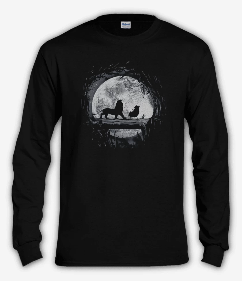 Polera manga larga Negro de Hakuna matata 
