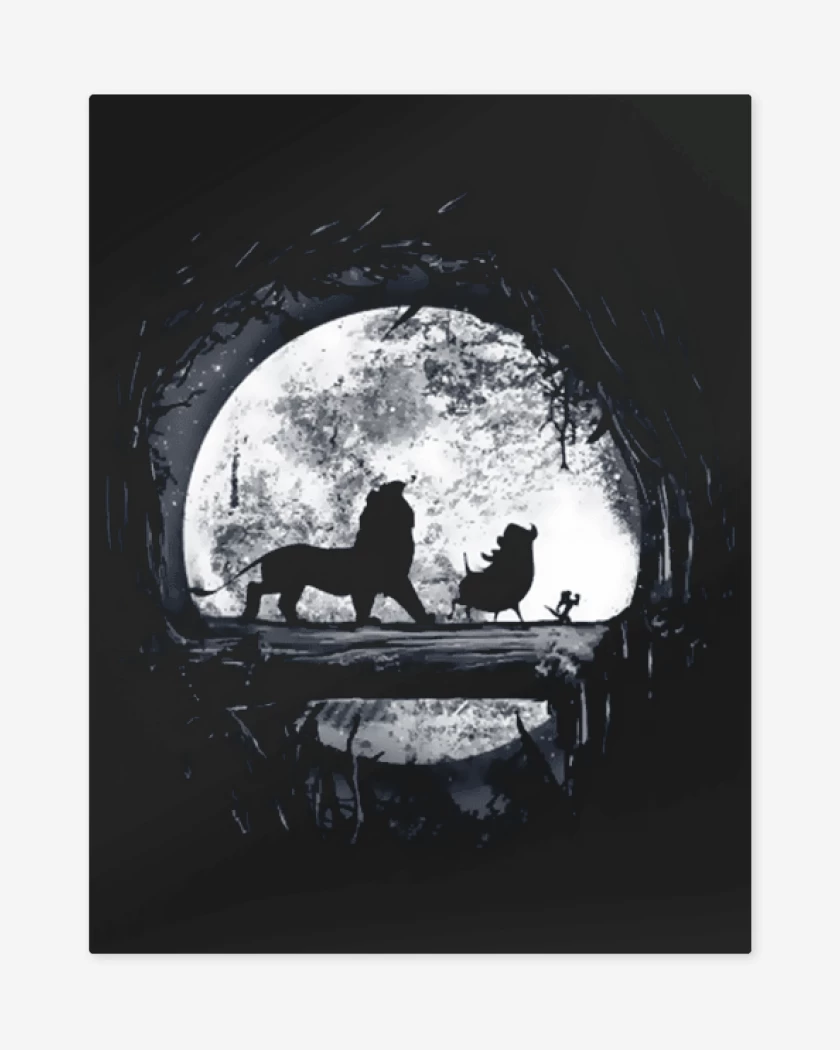 Print metalico Negro de Hakuna matata 