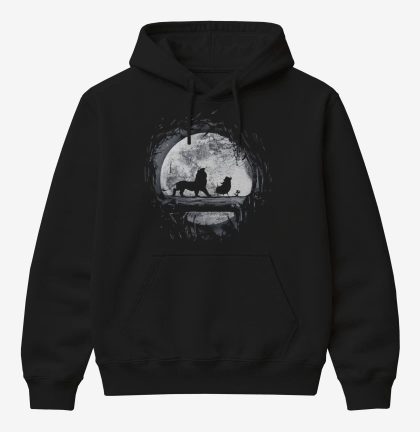 Poleron Canguro básico Negro de Hakuna matata 