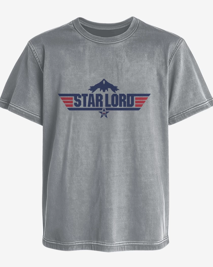 Polera desgastada Gris Melange de Star Lord - Nave