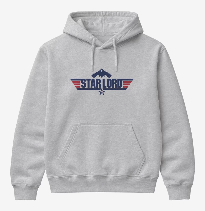 Poleron Canguro básico Gris Melange de Star Lord - Nave