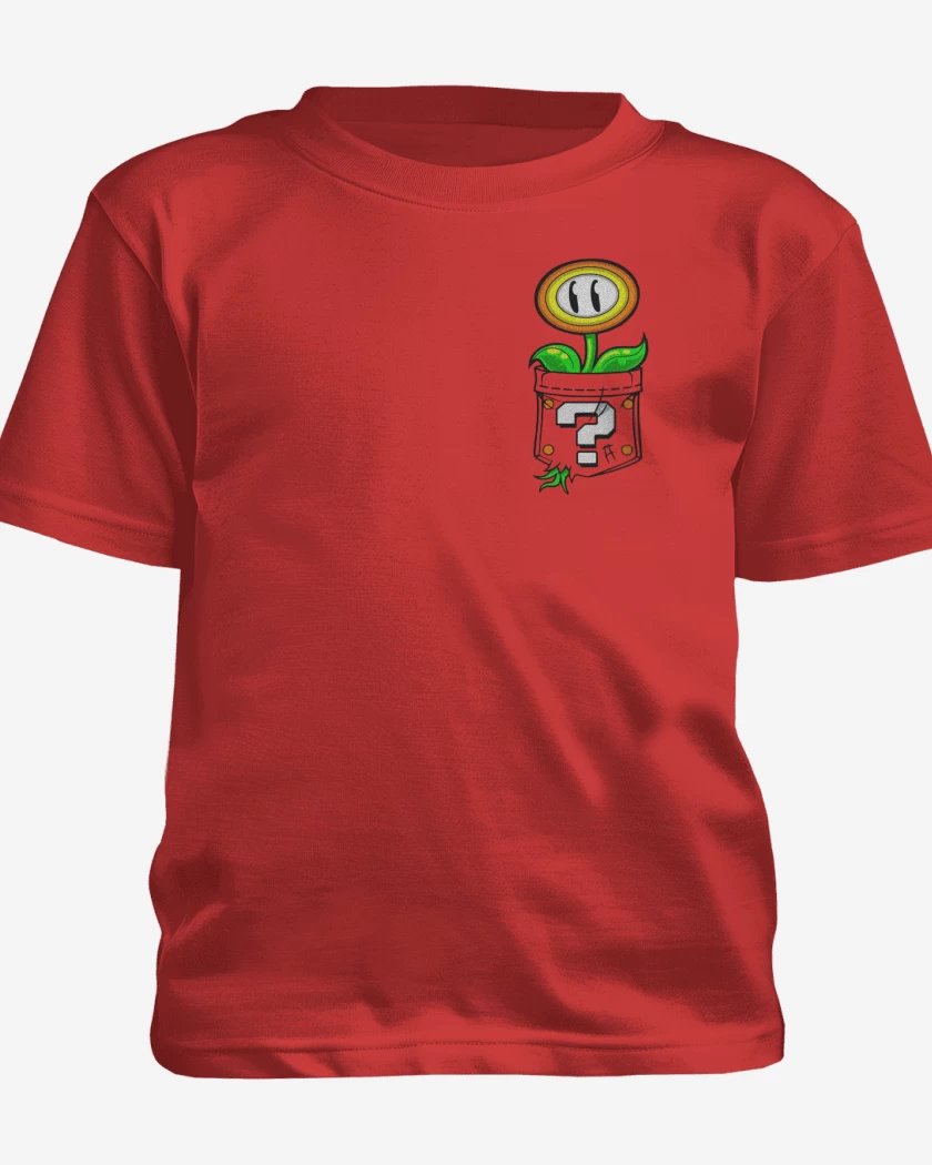 Polera de niño Rojo de Super bigote Flor 