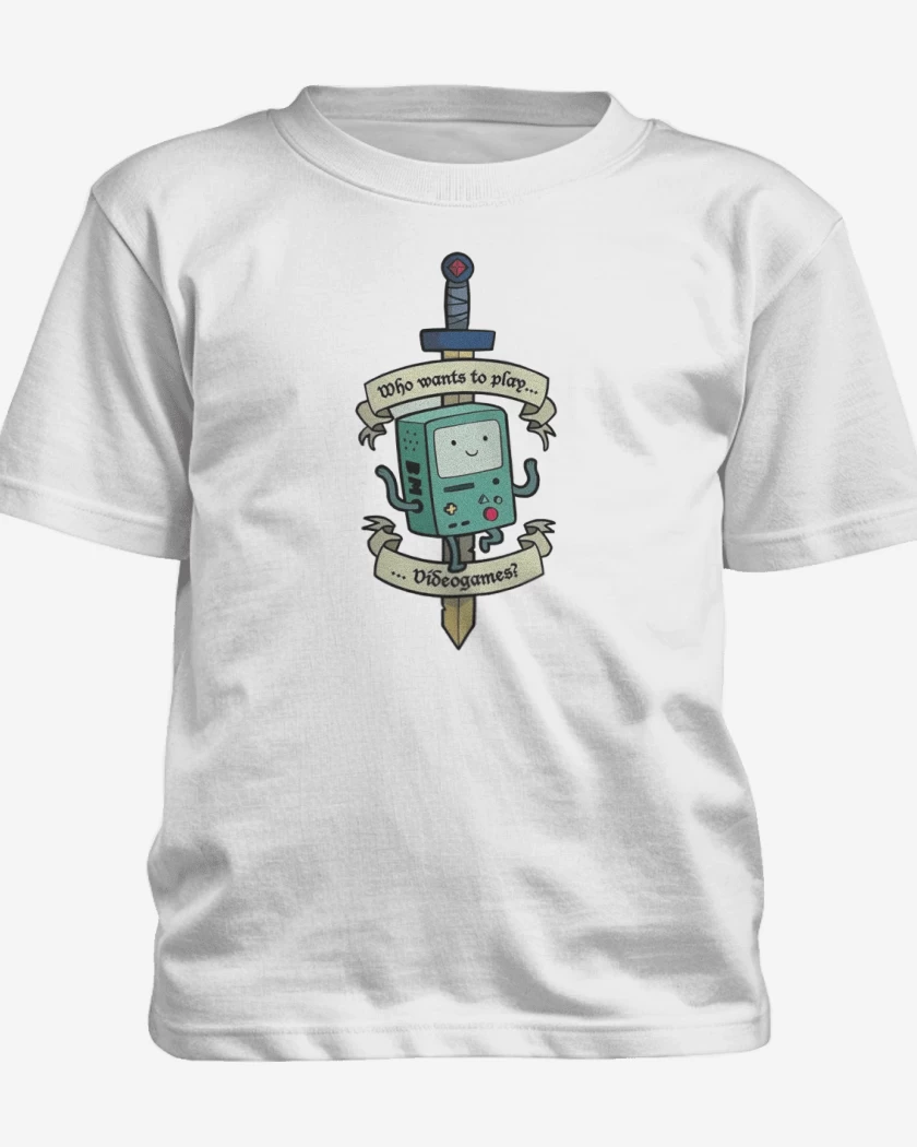 Polera de niño Blanco de BMO espada 