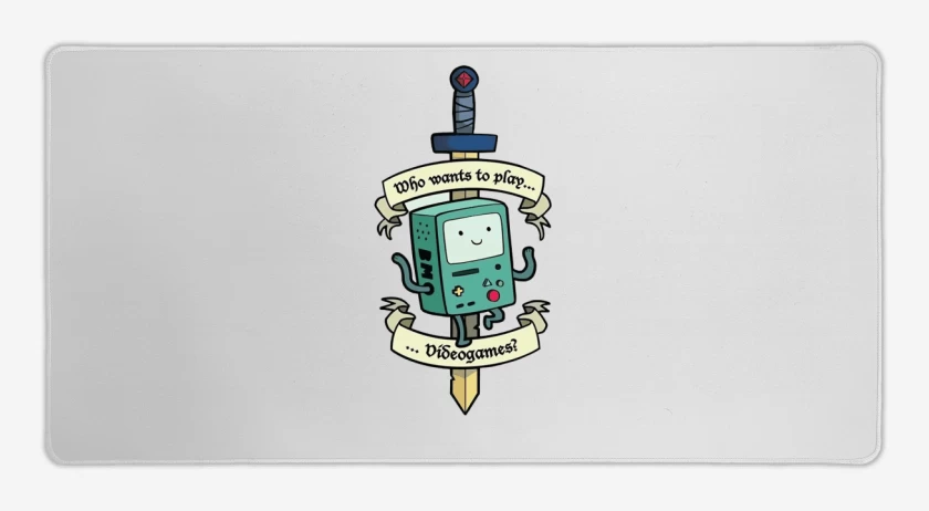 Mouse pad Gamer Blanco de BMO espada 