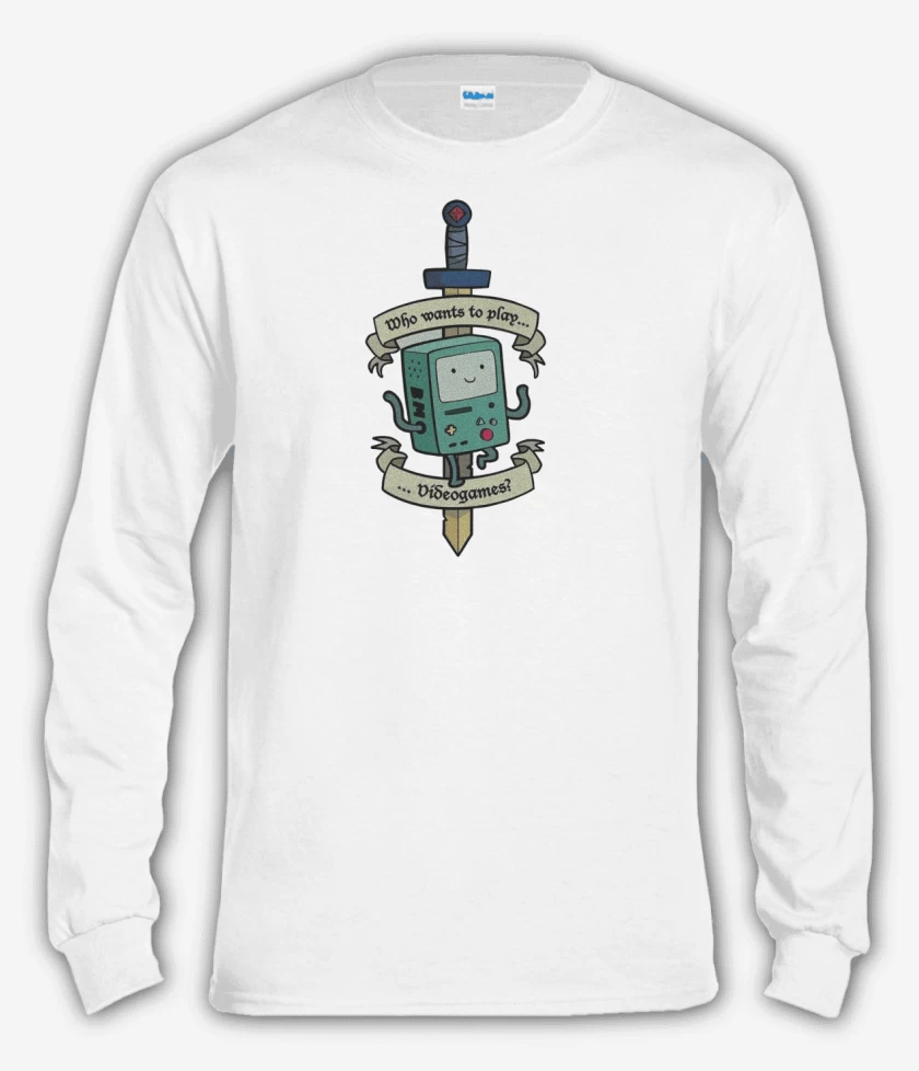 Polera manga larga Blanco de BMO espada 