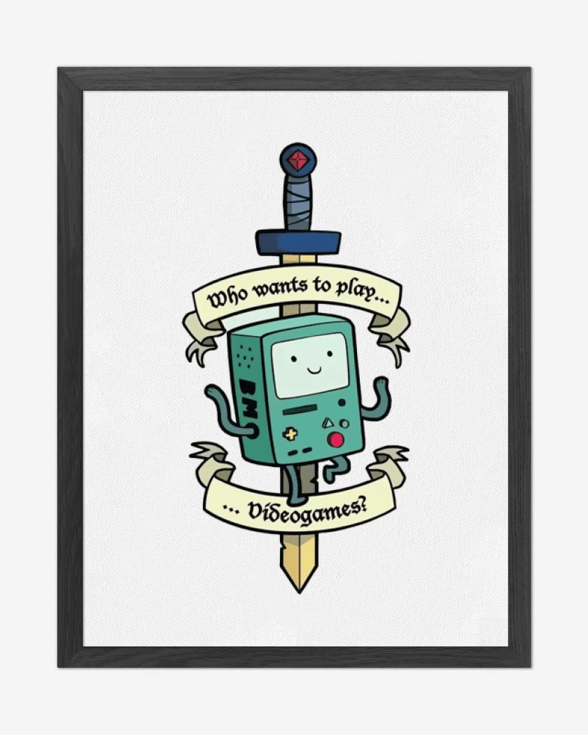 Cuadro decorativo Blanco de BMO espada 