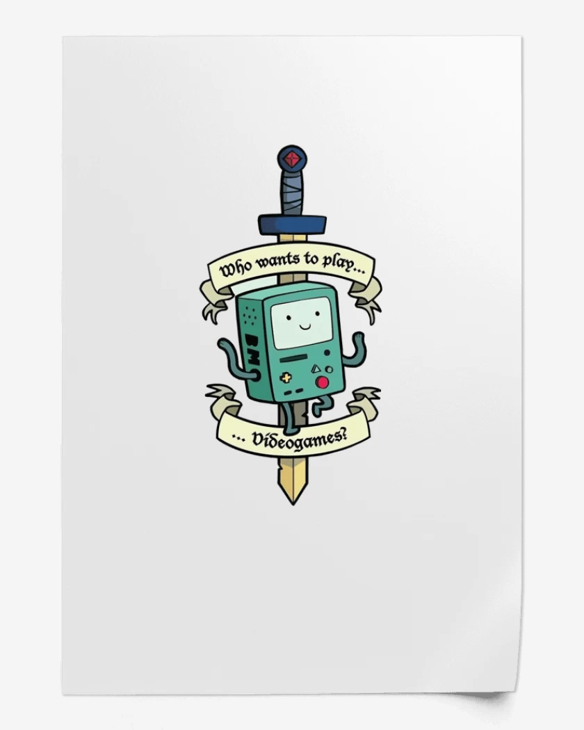 Print Blanco de BMO espada 