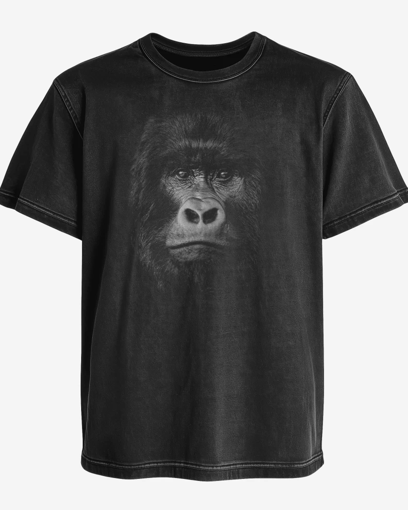Polera desgastada Negro de Gorila