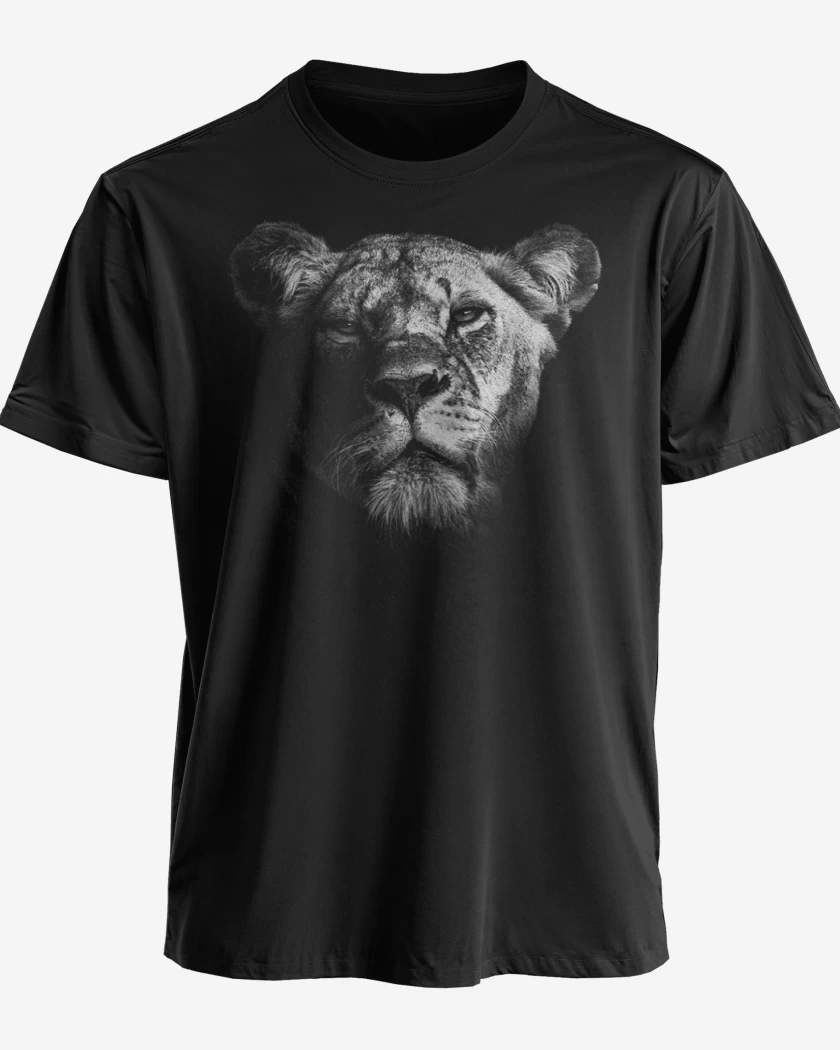 Polera premium Negro de Leona