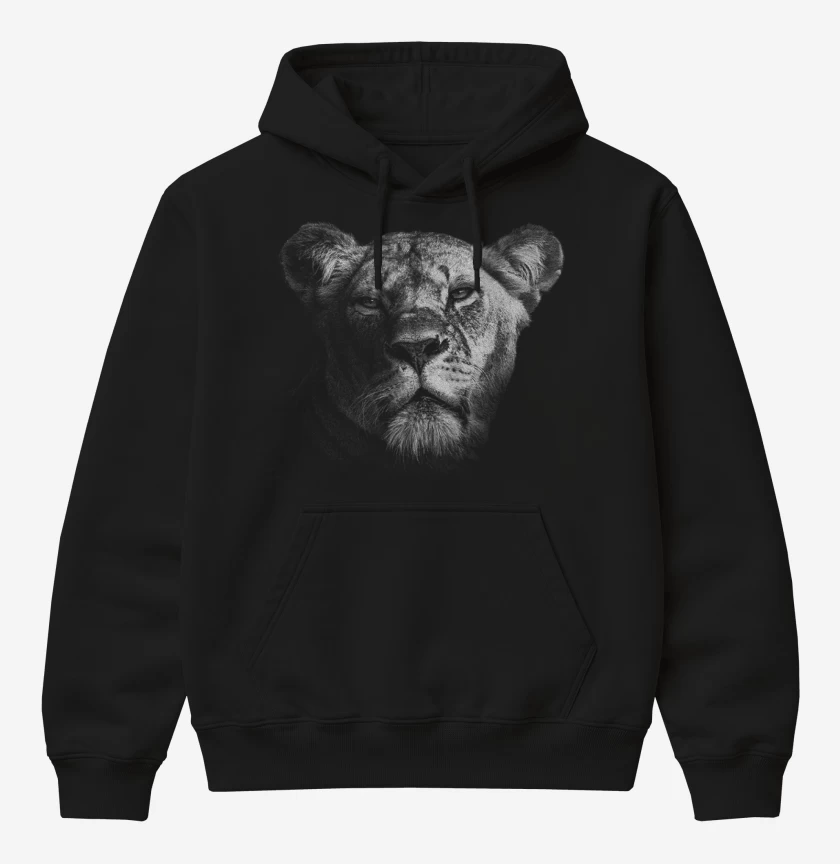 Poleron Canguro básico Negro de Leona