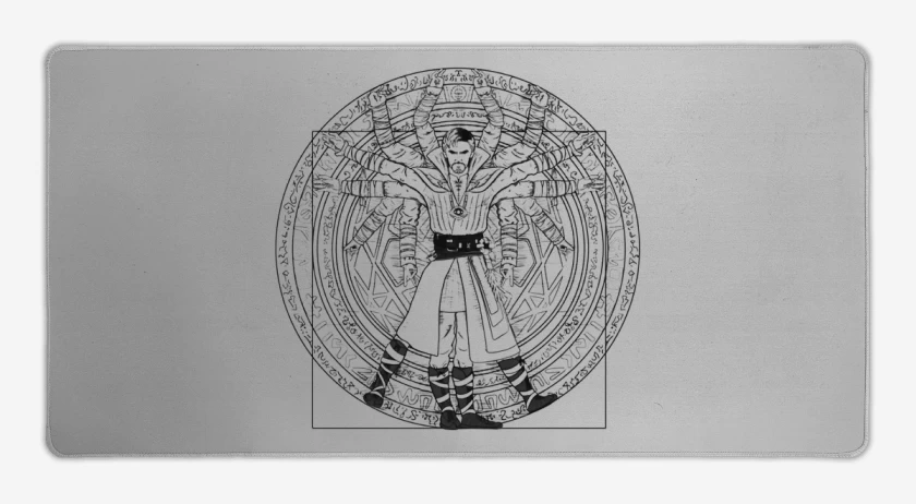 Mouse pad Gamer Gris Melange de Strange vitruvio
