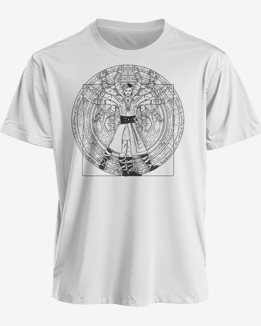 Polera premium Blanco de Strange vitruvio