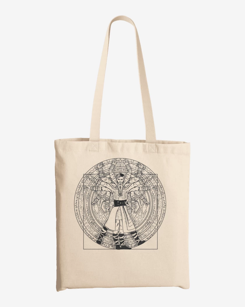 Totebag Blanco de Strange vitruvio