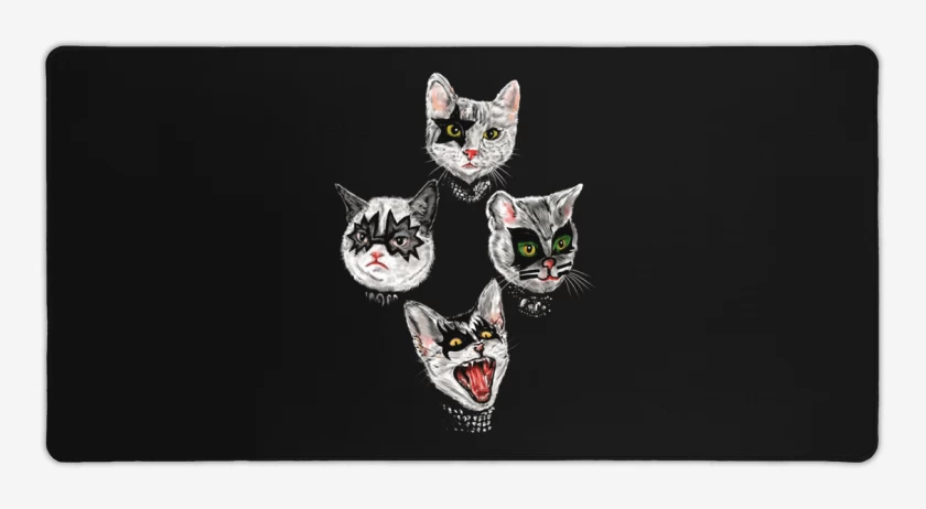 Mouse pad Gamer Negro de Kiss cat