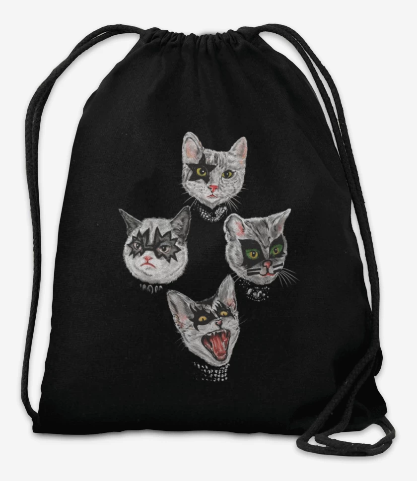Mochila Negro de Kiss cat