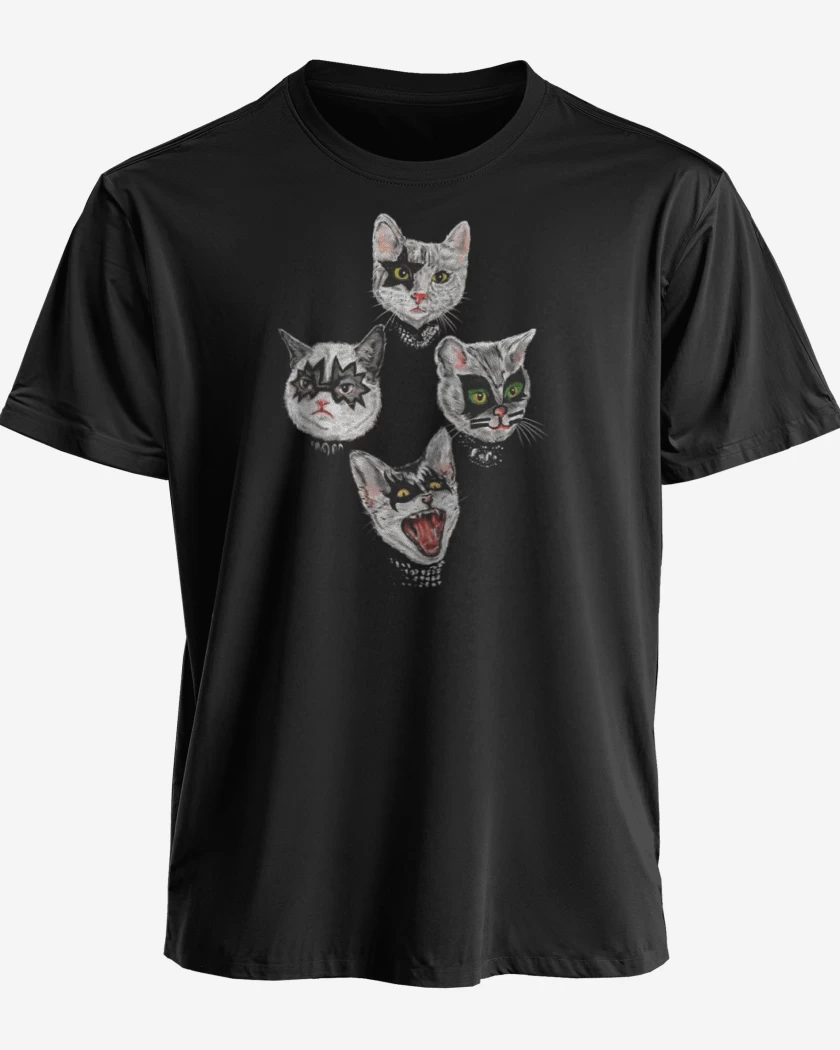 Polera premium Negro de Kiss cat