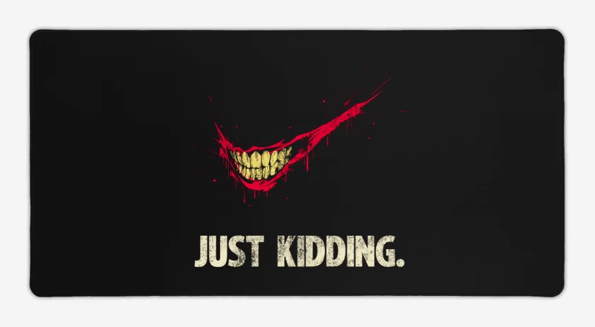 Mouse pad Gamer Negro de Just kidding