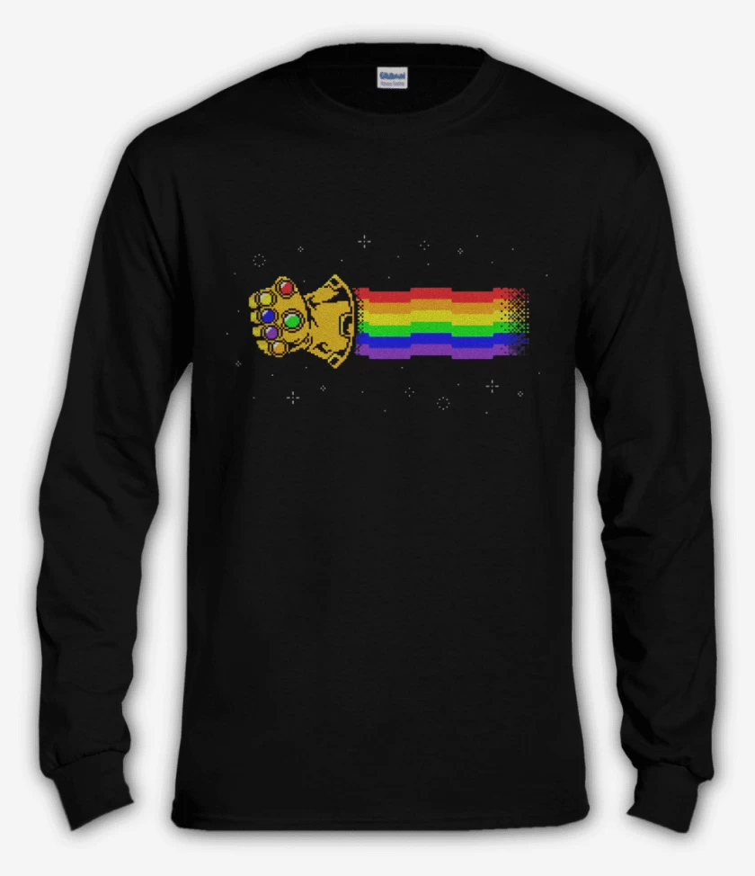 Polera manga larga Negro de Nyan inifinity