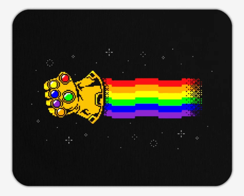 Mousepad Negro de Nyan inifinity