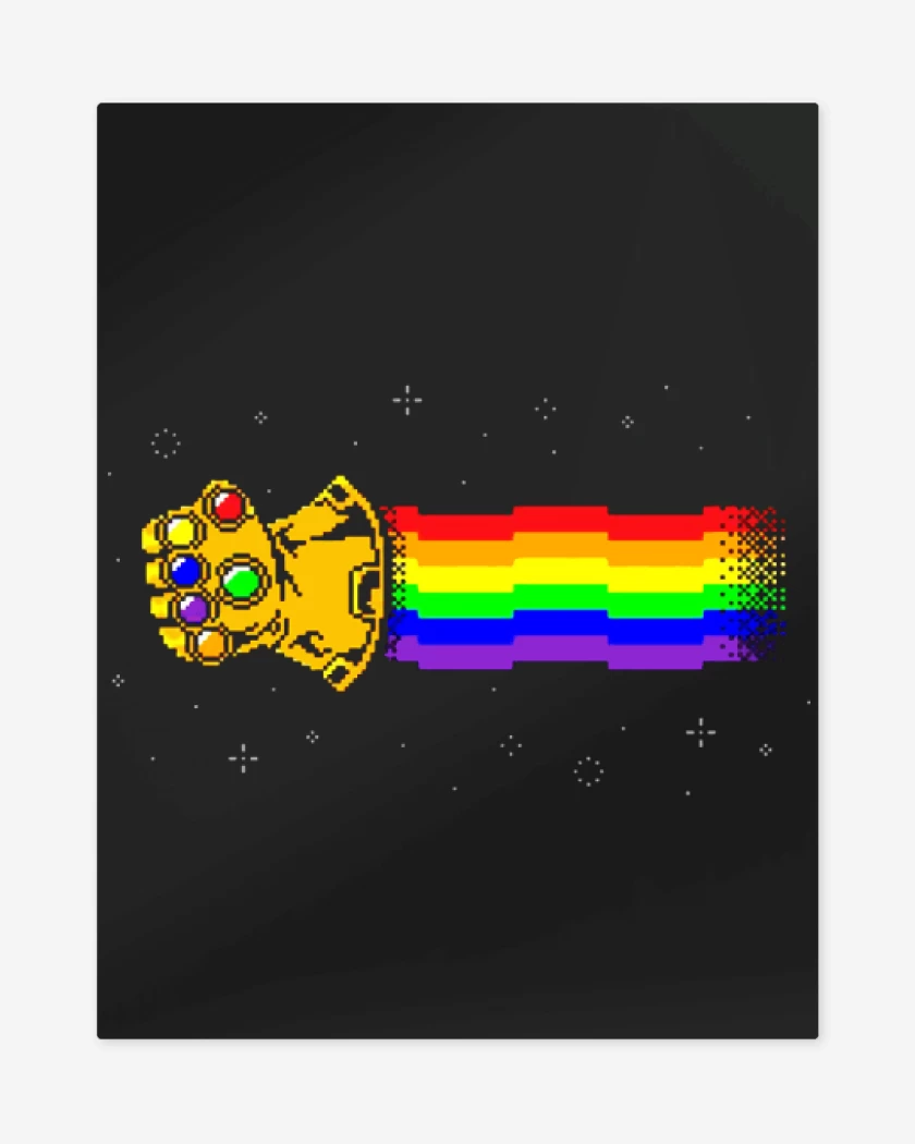 Print metalico Negro de Nyan inifinity