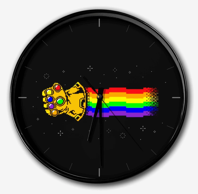 Reloj Negro de Nyan inifinity