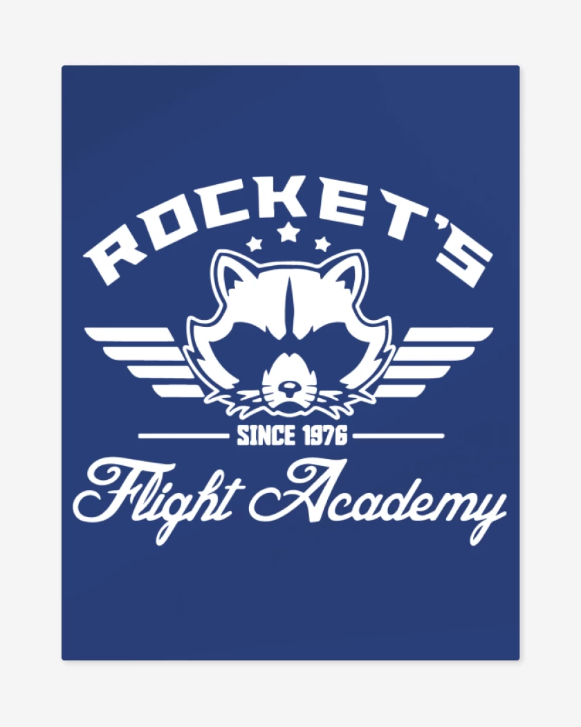 Print metalico Azul Rey de Rockets Flight Academy