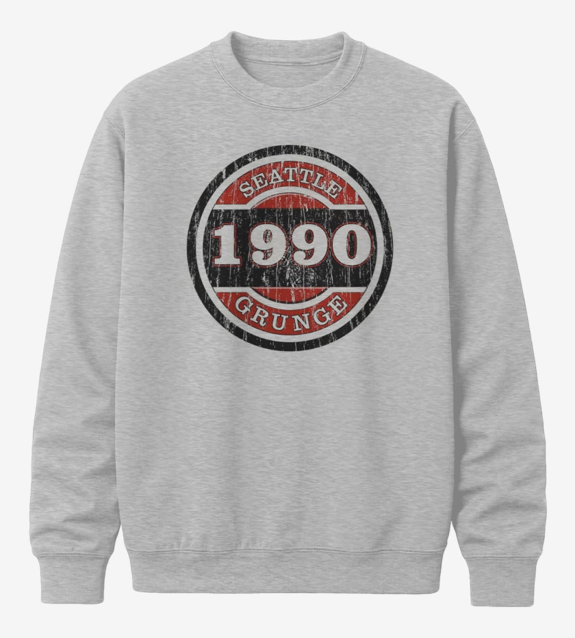 Poleron polo Gris Melange de grunge 1990