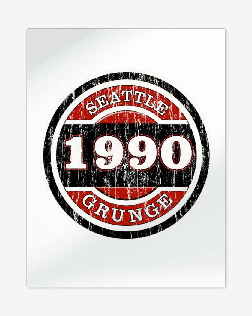 Print metalico Blanco de grunge 1990