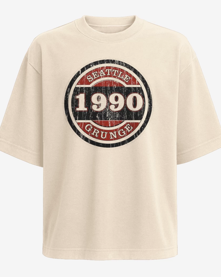 Polera Oversize Beige de grunge 1990