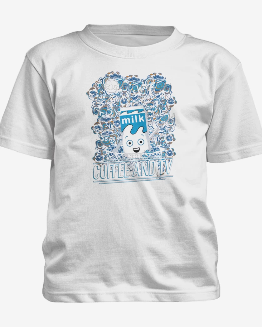 Polera de niño Blanco de Coffe on tv 