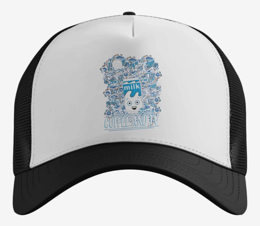 Gorro Blanco de Coffe on tv 