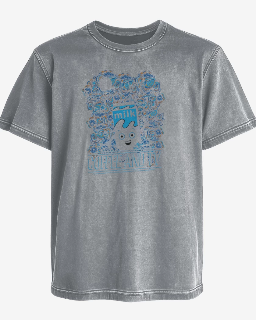 Polera desgastada Gris Melange de Coffe on tv 