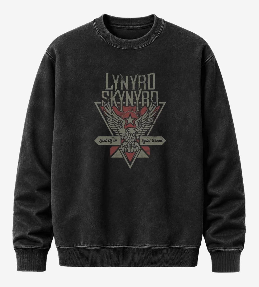 Poleron Polo Acid Wash Negro de LYNYRD SKYNYRD 2 