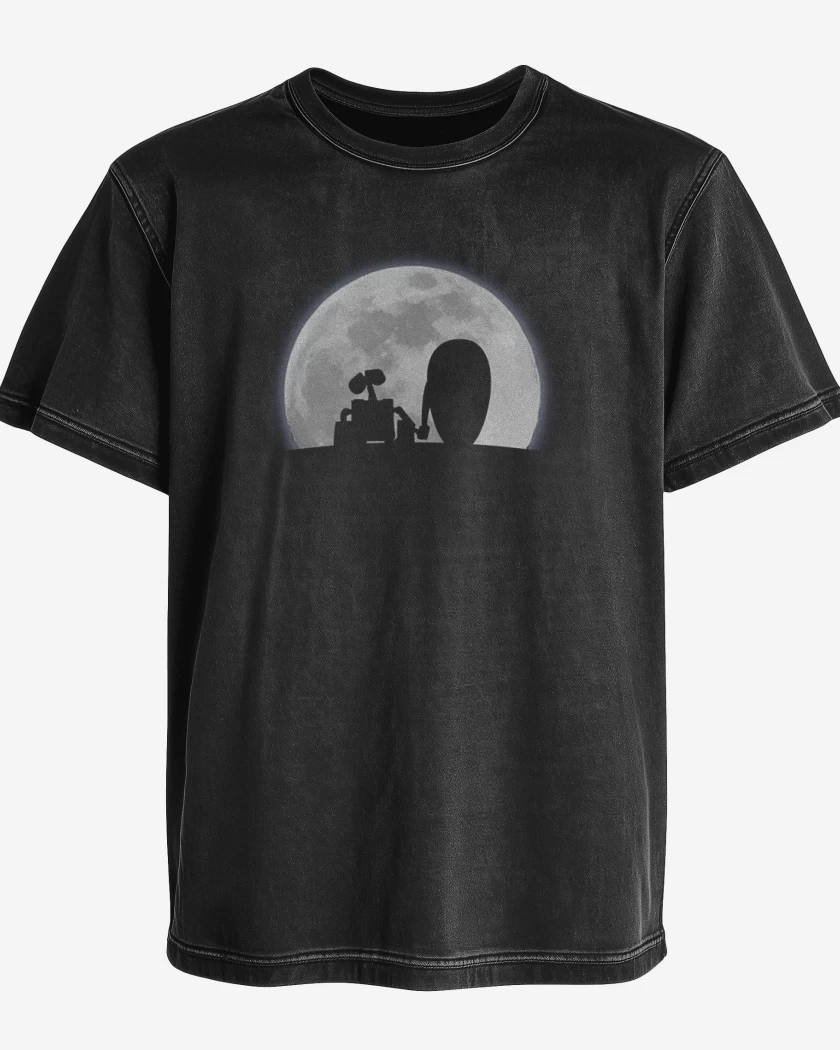 Polera desgastada Negro de WALL