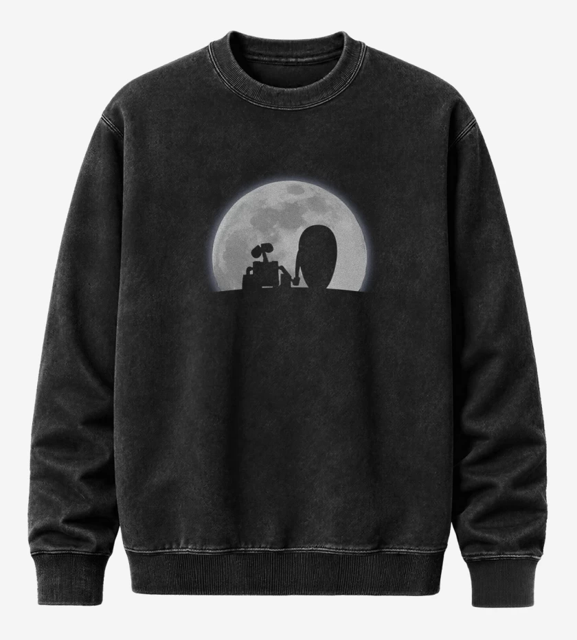 Poleron Polo Acid Wash Negro de WALL